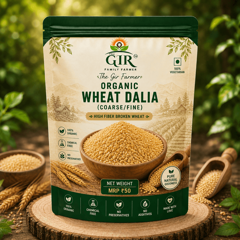 Organic Wheat Dalia - High Fiber Coarse/Fine
