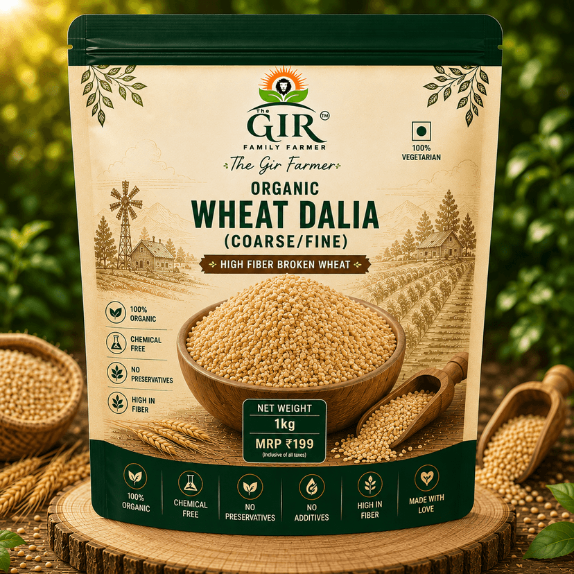 Organic Wheat Dalia - High Fiber Coarse/Fine view 8