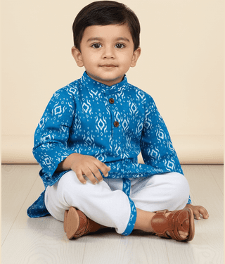 mustmom Baby Boys Rayon Green,White Dhoti Kurta Set ( Pack of 1 )