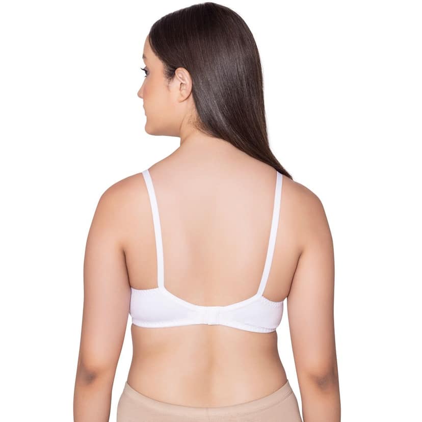Bodycare polycotton wirefree adjustable straps designer net cup non padded bra-1535BB view 5