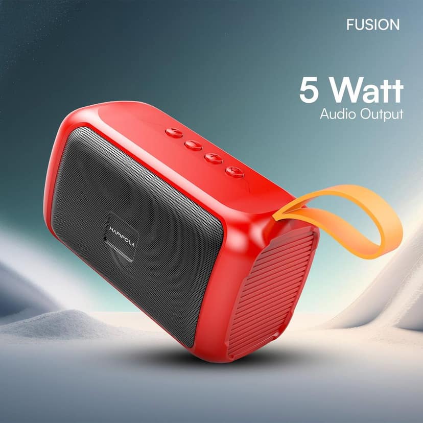 HAPIPOLA Bluetooth Speaker Fusion Immersive Audio | Good Bass | Light Weight 5 Hours Playback | Playback Control AUX, USB, TF Card | Upto 10m Range Hands-Free Calls | Micro Interface view 4