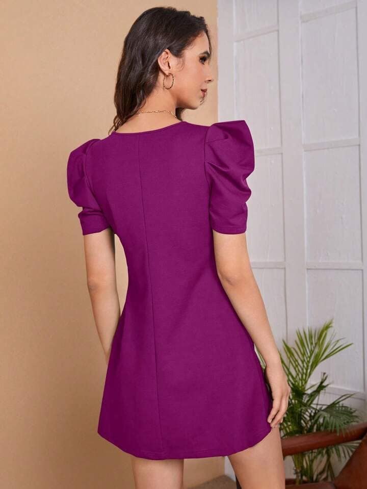 Elchic Puff Sleeves Summer Casuals Mini Dress view 2
