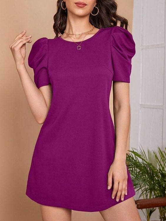 Elchic Puff Sleeves Summer Casuals Mini Dress view 3
