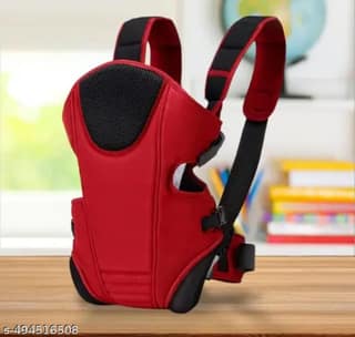 Red Ergonomic Baby Carrier – Mesh Ventilation & Adjustable Comfort