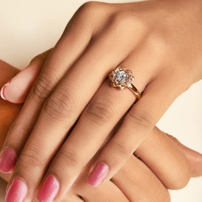 Rose Gold Marigold Ring (5 in 1 Crystal) view 2