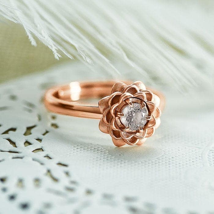 Rose Gold Marigold Ring (5 in 1 Crystal) view 3