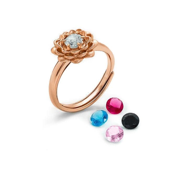 Rose Gold Marigold Ring (5 in 1 Crystal) view 5