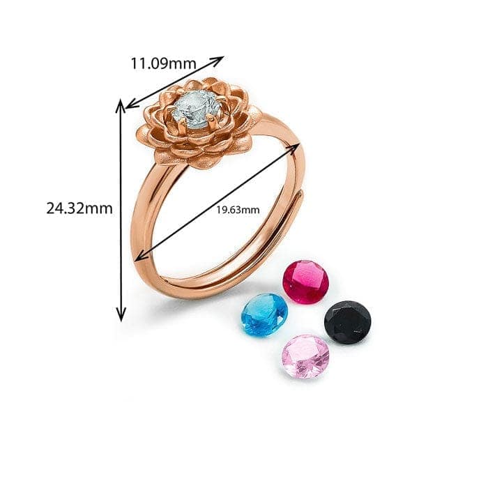 Rose Gold Marigold Ring (5 in 1 Crystal) view 6