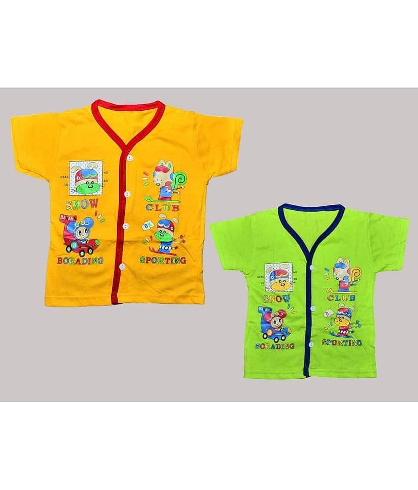 TRITI Pack of 2 Baby Boys Cotton T-Shirt ( Multi )