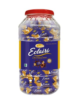 Derby Caramel Eclairs Chocolaty Centre - Pack Of 1 - 700g Jar