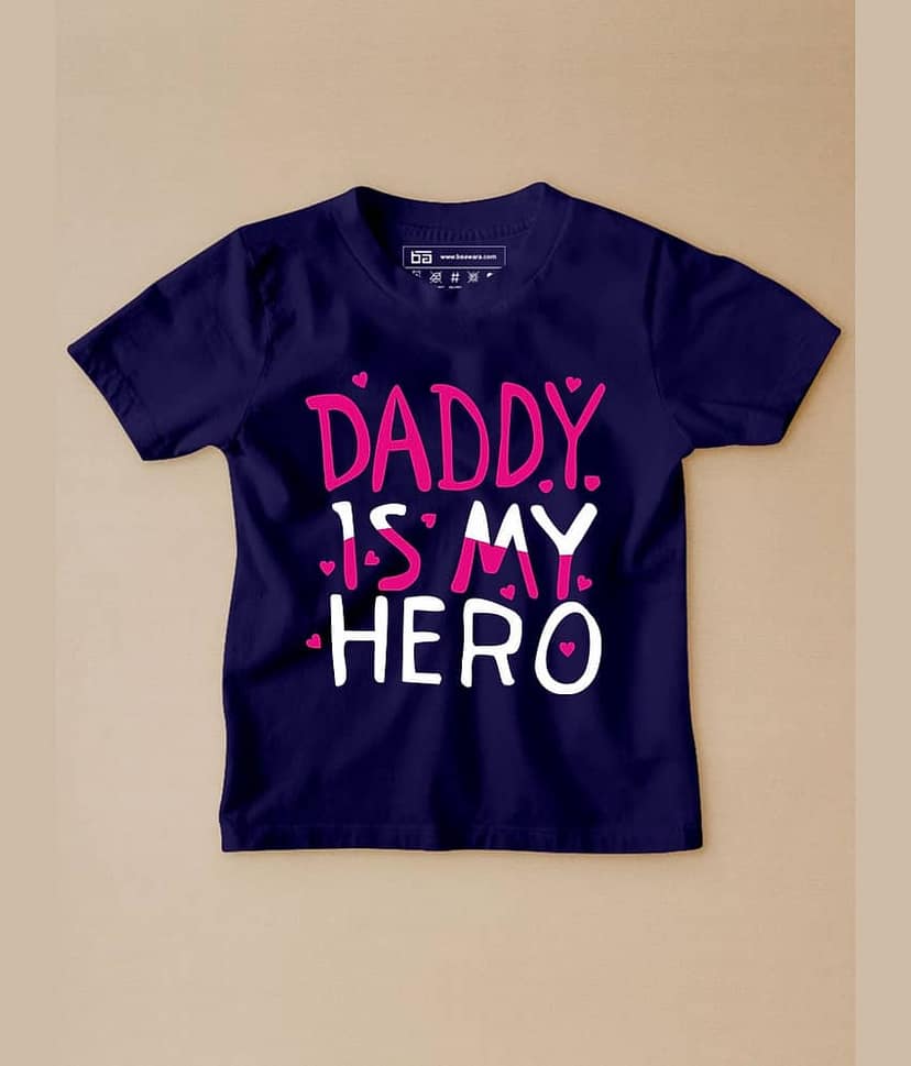 Be Awara Pack of 1 Unisex for Baby Cotton T-Shirt ( Navy )