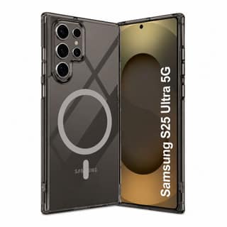 V3Deals S-Pen Compatible Case for Samsung Galaxy S25 Ultra 5G | Anti-Yellowing Transparent Cover with N52 Magnetic Ring | Camera Protection (Transparent, S25 Ultra (Magnetic))