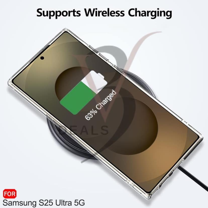 V3Deals S-Pen Compatible Case for Samsung Galaxy S25 Ultra 5G | Anti-Yellowing Transparent Cover with N52 Magnetic Ring | Camera Protection (Transparent, S25 Ultra (Magnetic)) view 3