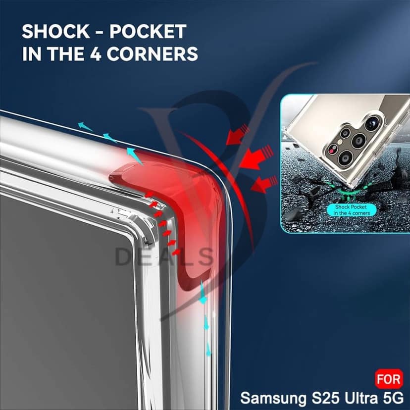V3Deals S-Pen Compatible Case for Samsung Galaxy S25 Ultra 5G | Anti-Yellowing Transparent Cover with N52 Magnetic Ring | Camera Protection (Transparent, S25 Ultra (Magnetic)) view 6