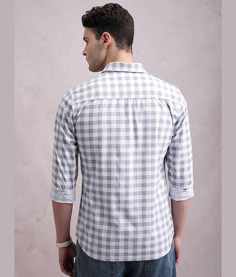 Highlander 100% Cotton Slim Fit Printed Full Sleeves Men's Casual Shirt - Multicolor ( Pack of 1 ) view 3