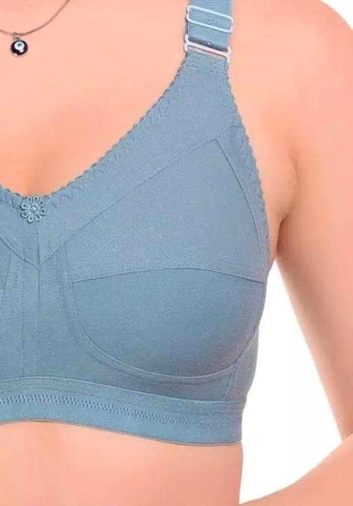Women's Cotton Blend Non-Padded Wirefree Bra - Pack of 3 view 4