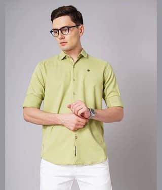 Paul Street - Navy 100% Cotton Slim Fit Men's Casual Shirt ( Pack of 1 )