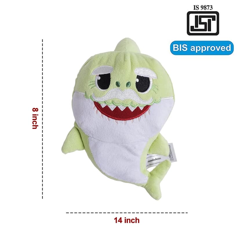 Baby Shark Plush Singing Plush Toy For Kids 1 Years and Above (Light Green) view 2