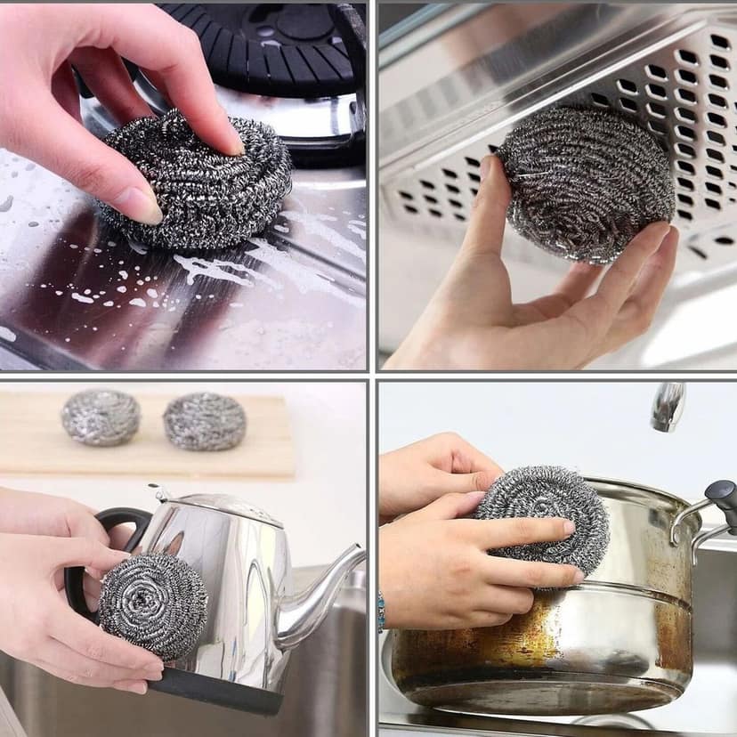 Stainless Steel Scrubber – Heavy Duty Kitchen Cleaning Tool view 3