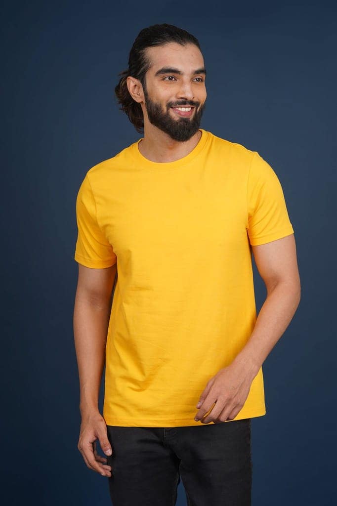 Men's Amber Lycra Jersry Solid Crew
