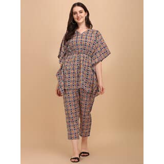 Elara Women's Chic Co-ord Set with Geometric Pattern