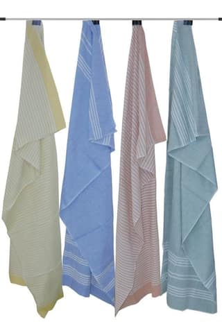 APCO Handloom (A Andhra Pradesh Govt Emporium)- Pure Handloom Chengai Cotton Towels | CTL0016 (Set of 4)
