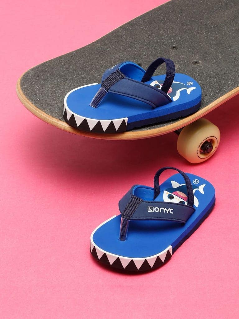 Premium Shark Flip-flops With Adjustable BackSupport - Blue (Unisex)