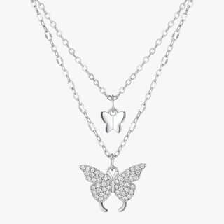 Mini Twin Butterfly Necklace