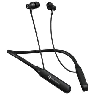 Portronics Harmonics Z14 Neckband Earphone for Sports & Calls, Type C Fast Charging - Black