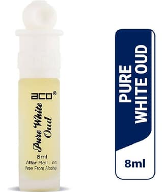 aco perfumes Pure White Oud Concentrated Attar Roll On 8ml