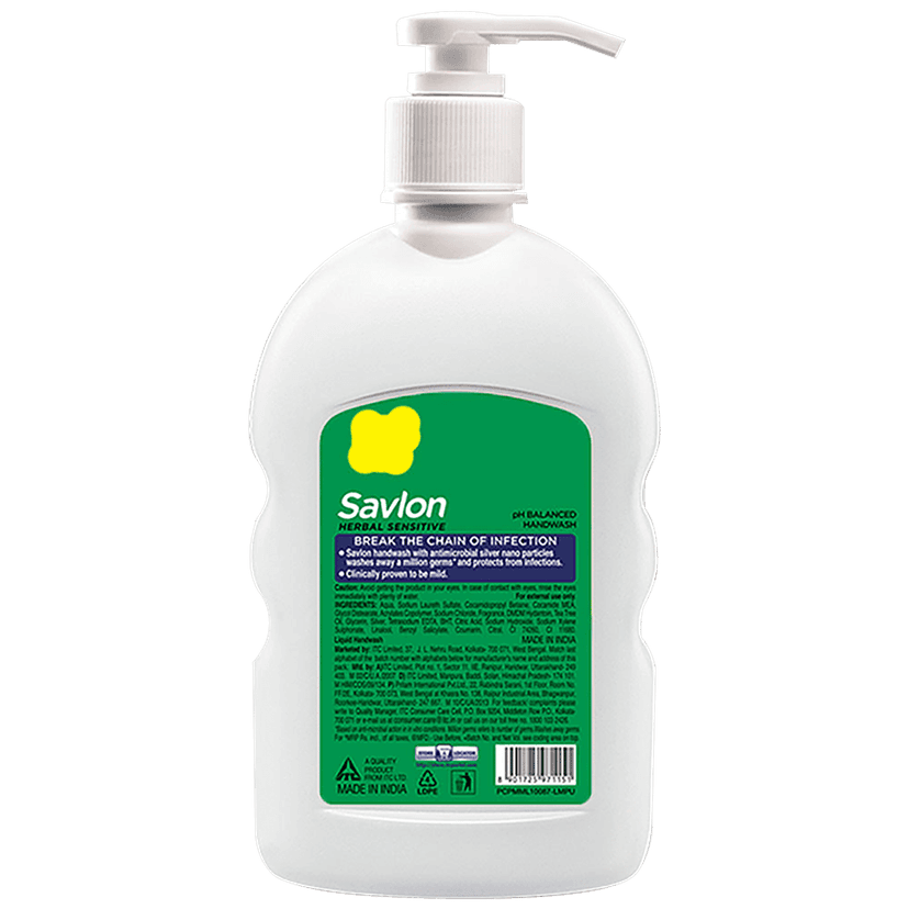 Savlon Herbal Sensitive Germ Protection Handwash - Protects from Million Germs, 200 ml view 2