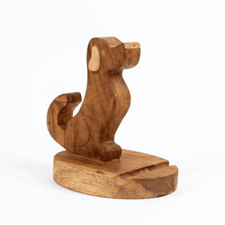 Handcrafted Wooden Dog Mobile Stand