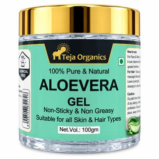 Aloe Vera Gel 100gm | 99% Pure Natural Aloe | Skin Hydration, Sunburn Relief, Acne Care, Hair Nourishment | No Parabens, No Sulphates