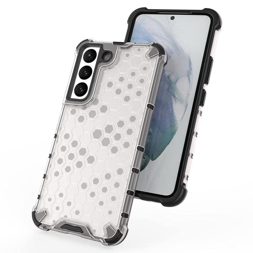 Faircost Hybrid Shockproof Back Cover for Samsung Galaxy S22 5G Hard Outside Soft Inside- (Polycabonate::Transparent) view 2