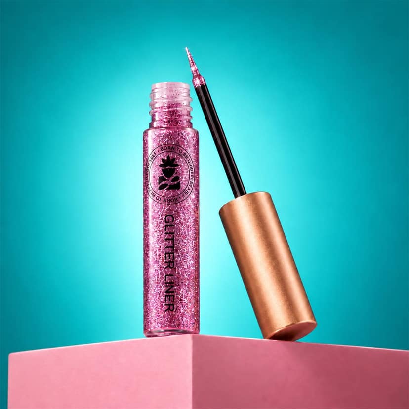 BOBI Glitter Eyeliner Pink | Diamond Sparkle Finish | Waterproof Long Wear | Quick Dry Smudge proof | Felt-Tip Precision | Cruelty-Free Paraben-Free-5ml view 3