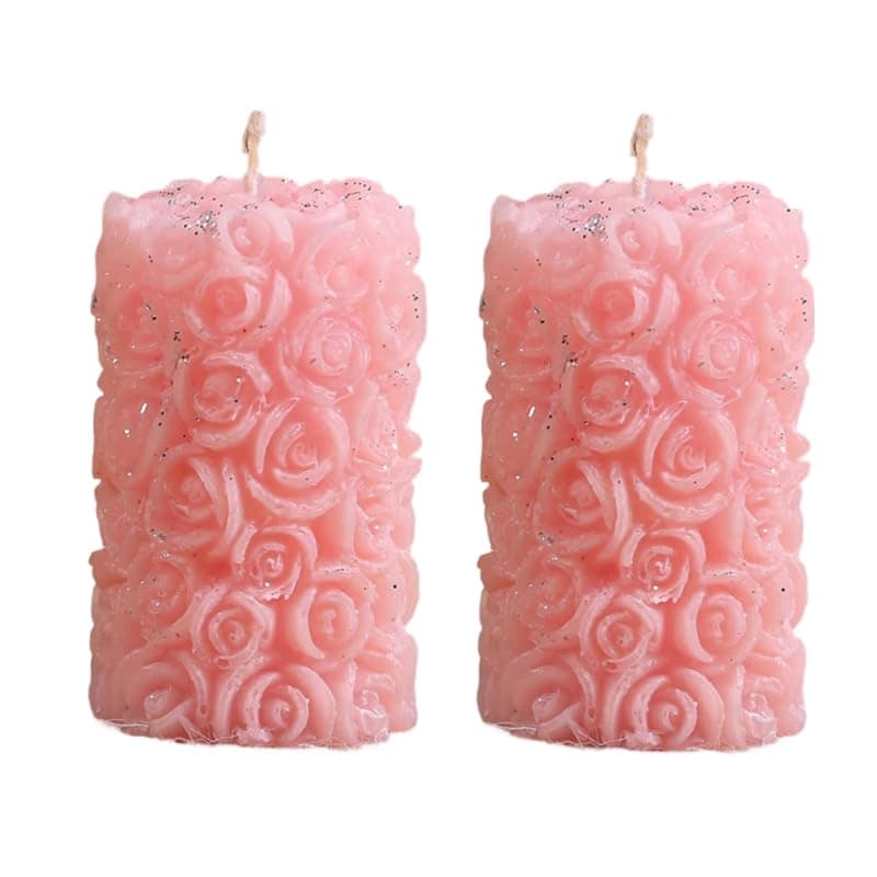 Rose Flower Shape Candle for Home Decor | Romantic Fragrance Candles | Smoke-Free Pillar Candle | Romantic Night