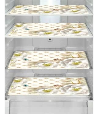 Revexo - PVC Multicolor Fridge Mats ( Pack of 4 )