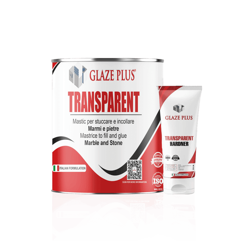 Glaze Plus | Transparent Polyester Gel | For gluing and fills up porous surface stones
