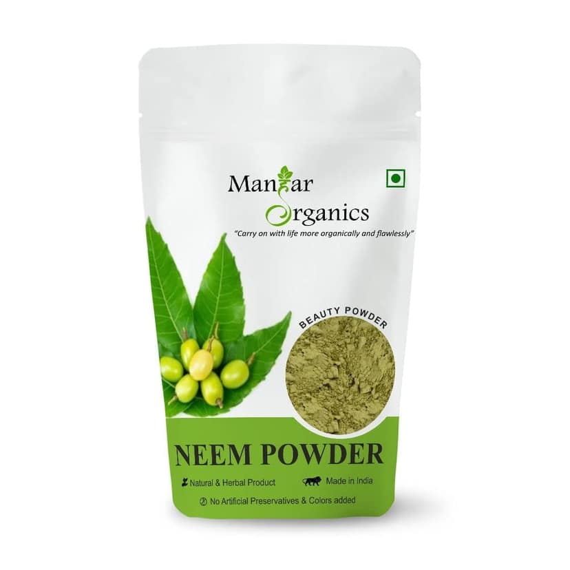 ManHar Organics Neem Powder 1KG | Pure & Natural | Herbal Skin & Hair Care Remedy | Fights Acne, Dandruff & Scalp Issues | No Additives