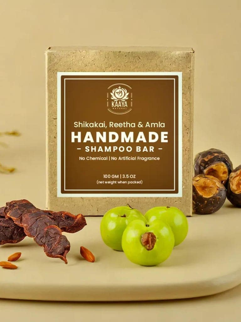 Kaaya Natural Shikakai, Reetha & Amla Handmade Shampoo Bar (Pack of 2) view 5
