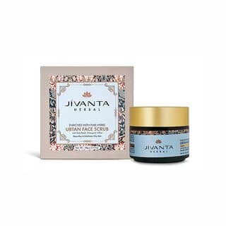Jivanta Herbal Ubtan Face Scrub for All Oily Skin Lightens Skin Tone, Removes Dead Cells Tan with Deep Exfoliate
