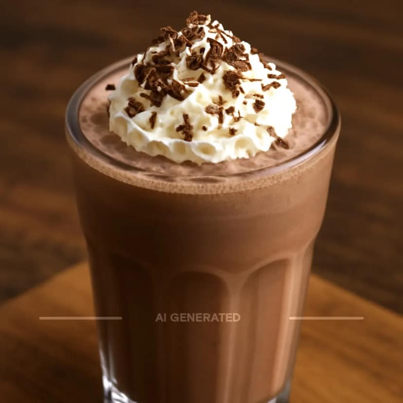 Chocolate ice cream shake