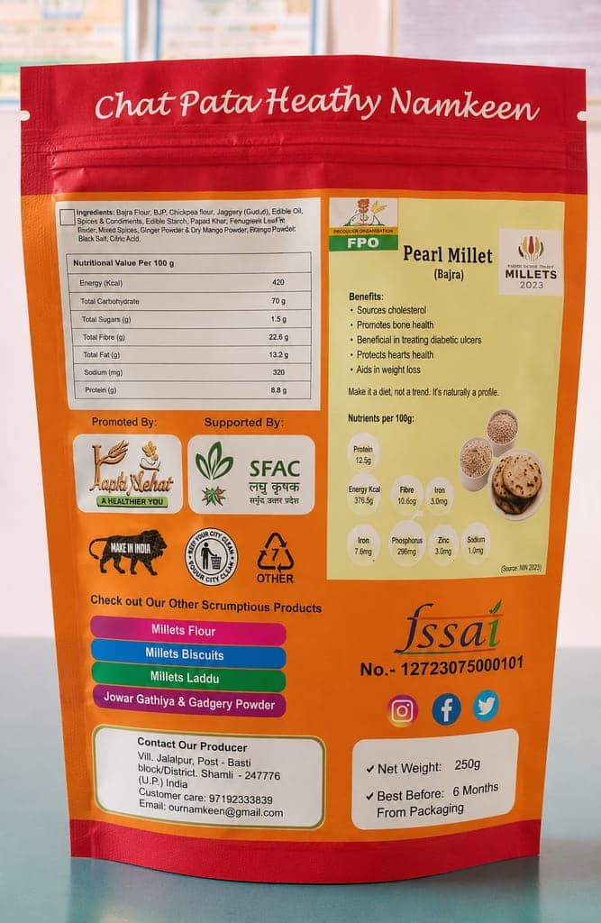 Pious Land Organic Chatpata Healthy Namkeen-Baira Millets view 2