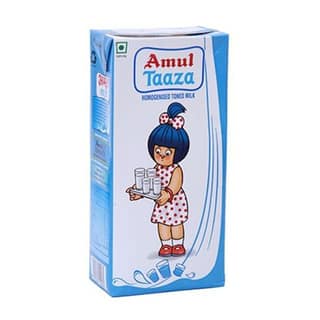 Amul Taaza Homogenised Toned Milk 200 Ml Carton
