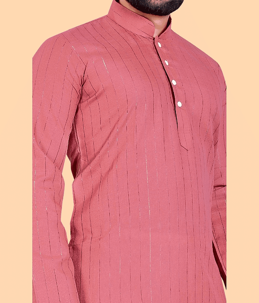 Balaji's - Purple Cotton Blend Men's Regular Kurta ( Pack of 1 ) view 2