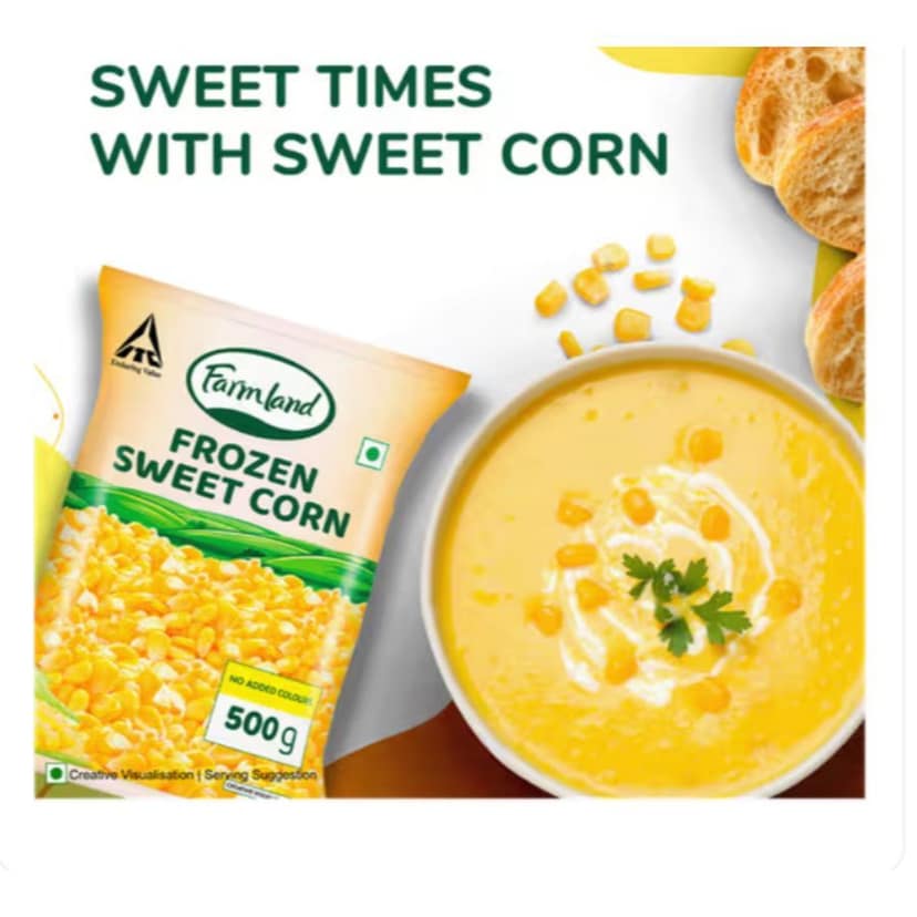 Farmland Frozen Sweet Corn - 500 gm - One pack of frozen sweet corn view 3