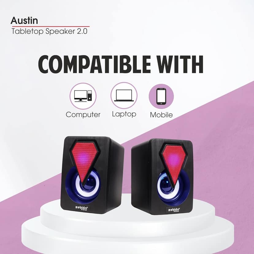 Zebion Austin 2.0 Multimedia Gaming Speaker - Black view 2