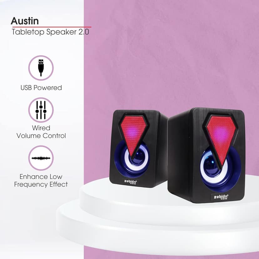 Zebion Austin 2.0 Multimedia Gaming Speaker - Black view 4