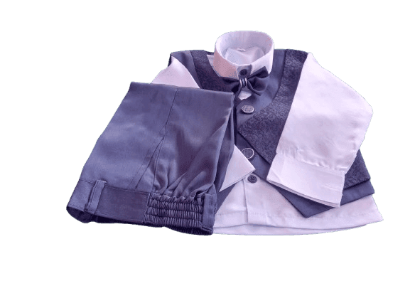 Baby Boys Formal Suit Set - 3 Piece Kids Gentleman Outfit for Wedding Party
