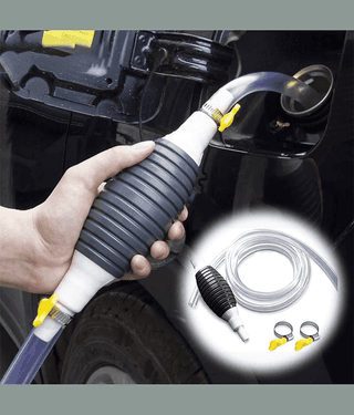 Manual Hand Siphon Pump with Flexible Hose for Water, Fuel, Aquarium, Gasoline, Diesel & Oil Transfer